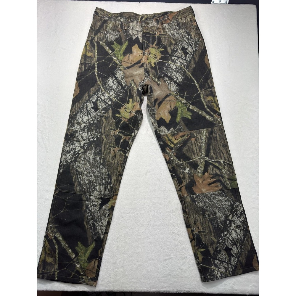 Wrangler Pants Mens 34x32 Camo Denim Relaxed Fit Straight Leg Hunting Workwear